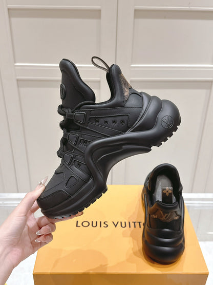 LOUIS VUITTON LV BARRACUDA SNEAKER IN BLACK CALFSKIN