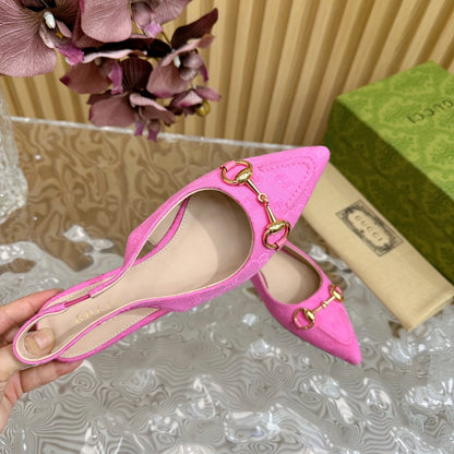 GUCCI WOMEN'S SLIDE SANDAL WITH CROSS BRIGHT PINK CANVAS
