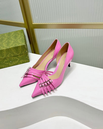 GUCCI HIGH PUMP 6 CM IN FUSCIA PINK CALFSKIN