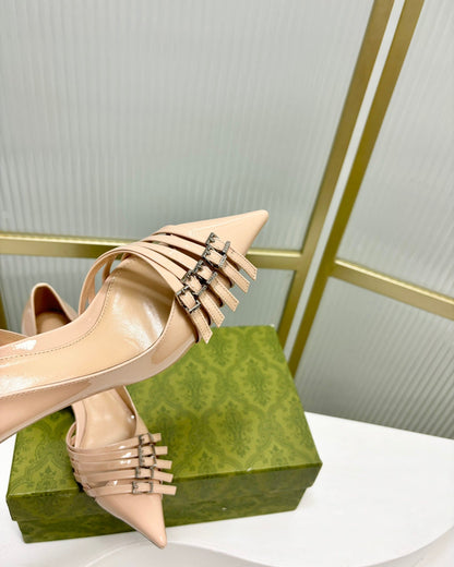 GUCCI HIGH PUMP 6 CM IN TAN BEIGE CALFSKIN