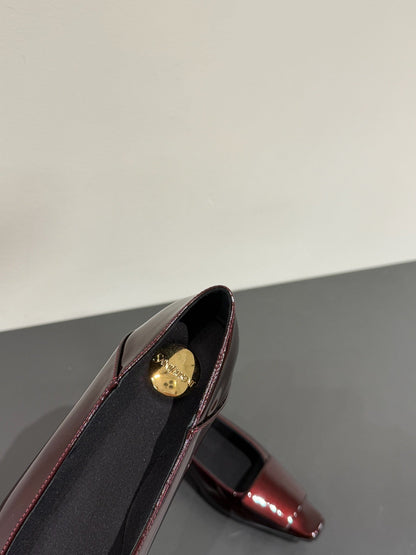 LOUIS VUITTON BALLERINA FLATS IN MAHAGANY RED PATENT CALFSKIN