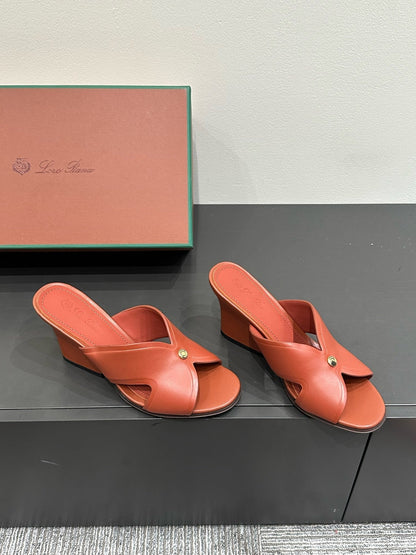 LP HIGH HEELS 25S IN RUST ORANGE LAMBSKIN