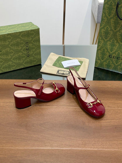 GUCCI HORSEBIT PUMP SCARLET LAMBSKIN