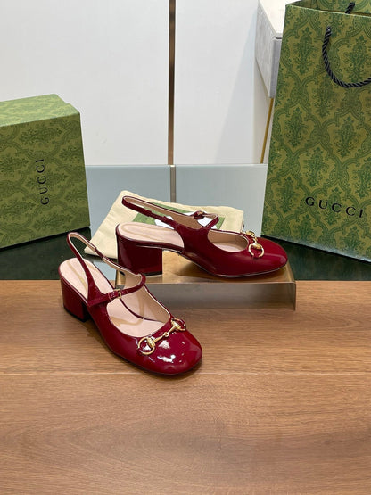 GUCCI HORSEBIT PUMP SCARLET LAMBSKIN