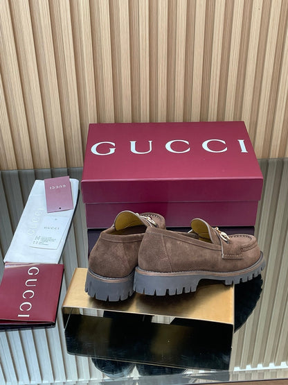 GUCCI WOMEN'S HORSEBIT LOAFERS IN DARK BROWN SUEDE