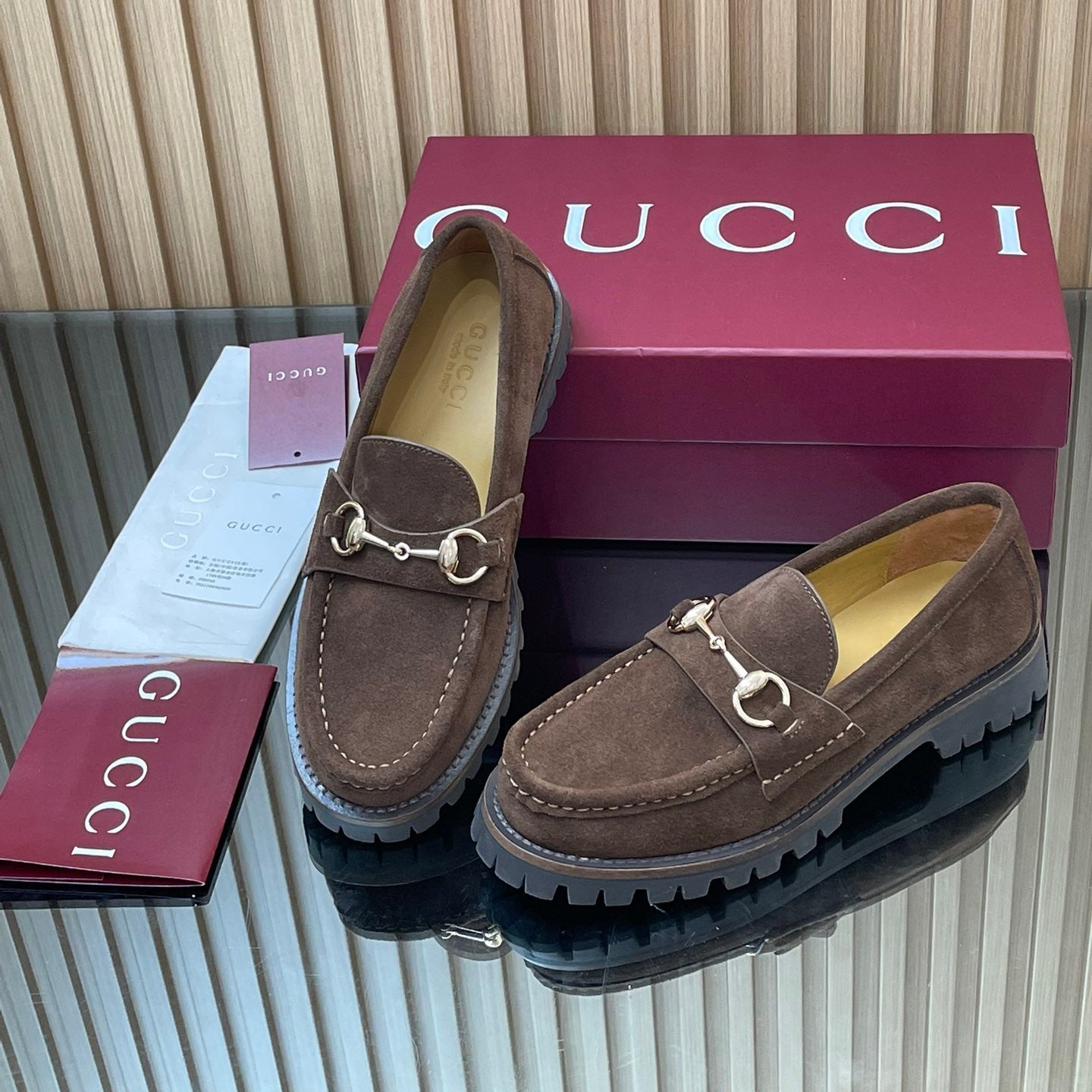 GUCCI WOMEN'S HORSEBIT LOAFERS IN DARK BROWN SUEDE