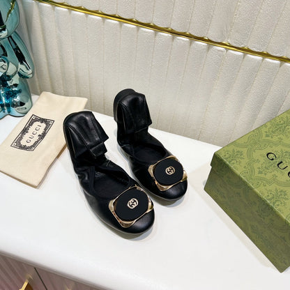 GUCCI BALLET SUPER SLIM BLACK LAMBSKIN