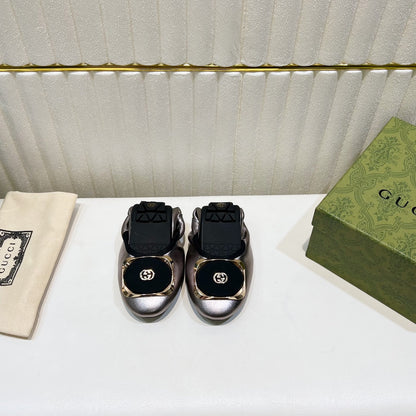 GUCCI BALLET SUPER SLIM SILVER LAMBSKIN