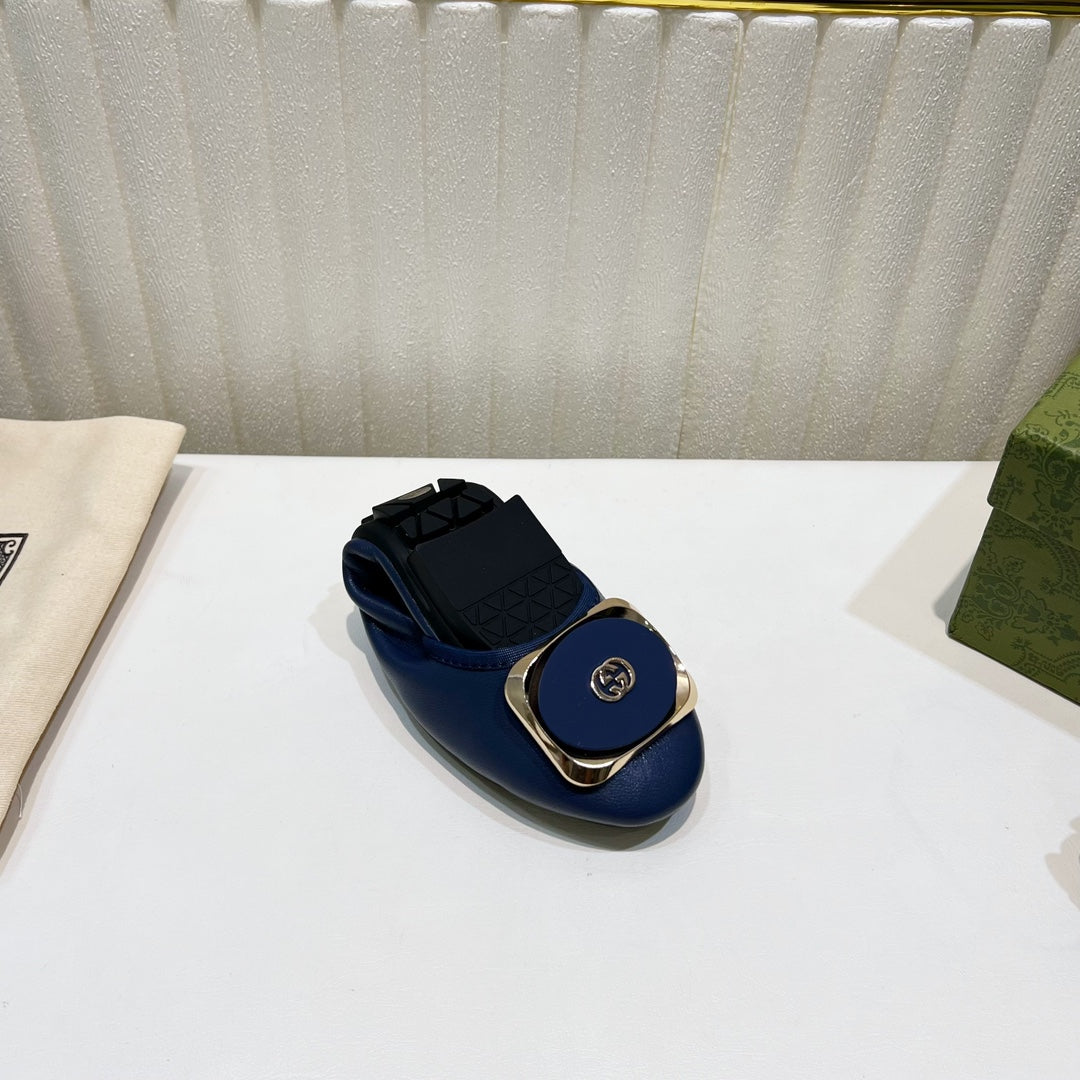 GUCCI BALLET SUPER SLIM NAVY LAMBSKIN