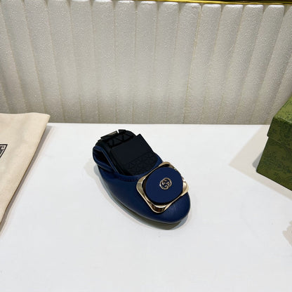GUCCI BALLET SUPER SLIM NAVY LAMBSKIN