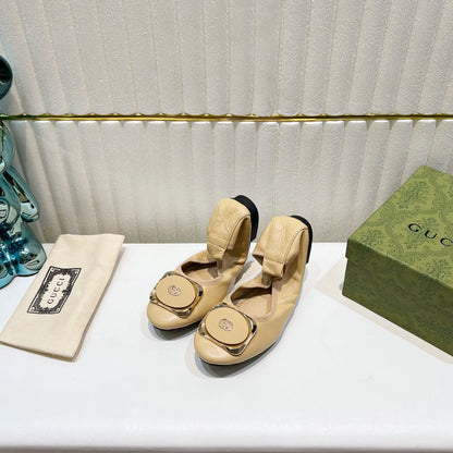 GUCCI BALLET SUPER SLIM BEIGE LAMBSKIN