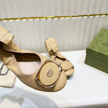GUCCI BALLET SUPER SLIM BEIGE LAMBSKIN