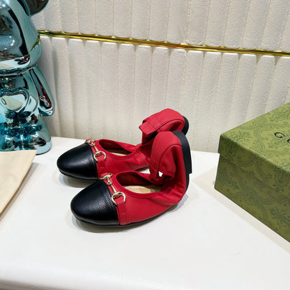 GUCCI BALLET SUPER SLIM BUCKLE BLACK AND CRIMSON LAMBSKIN