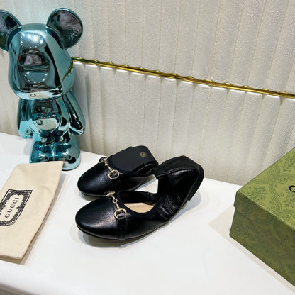 GUCCI BALLET SUPER SLIM BUCKLE BLACK LAMBSKIN
