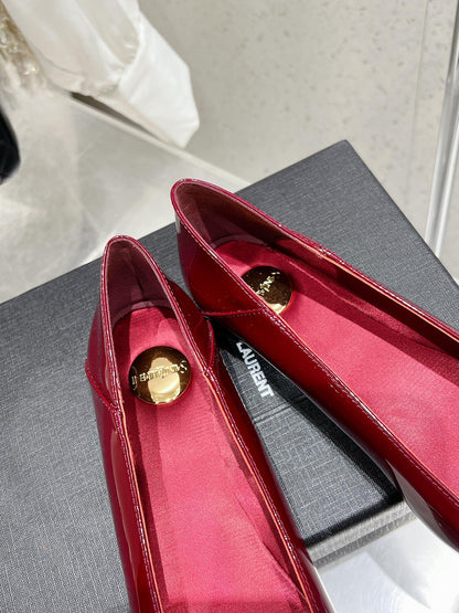 LOUIS VUITTON BALLERINA FLATS IN RUBY RED PATENT CALFSKIN