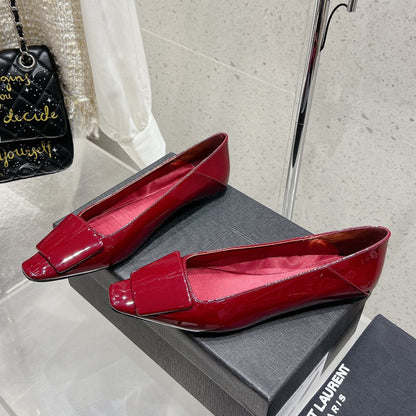 LOUIS VUITTON BALLERINA FLATS IN RUBY RED PATENT CALFSKIN