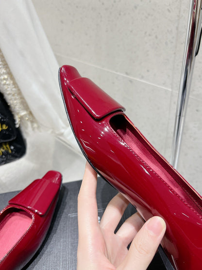 LOUIS VUITTON BALLERINA FLATS IN RUBY RED PATENT CALFSKIN