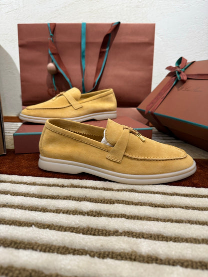 LP LOAFERS 25S IN AMBER YELLOW SUEDE