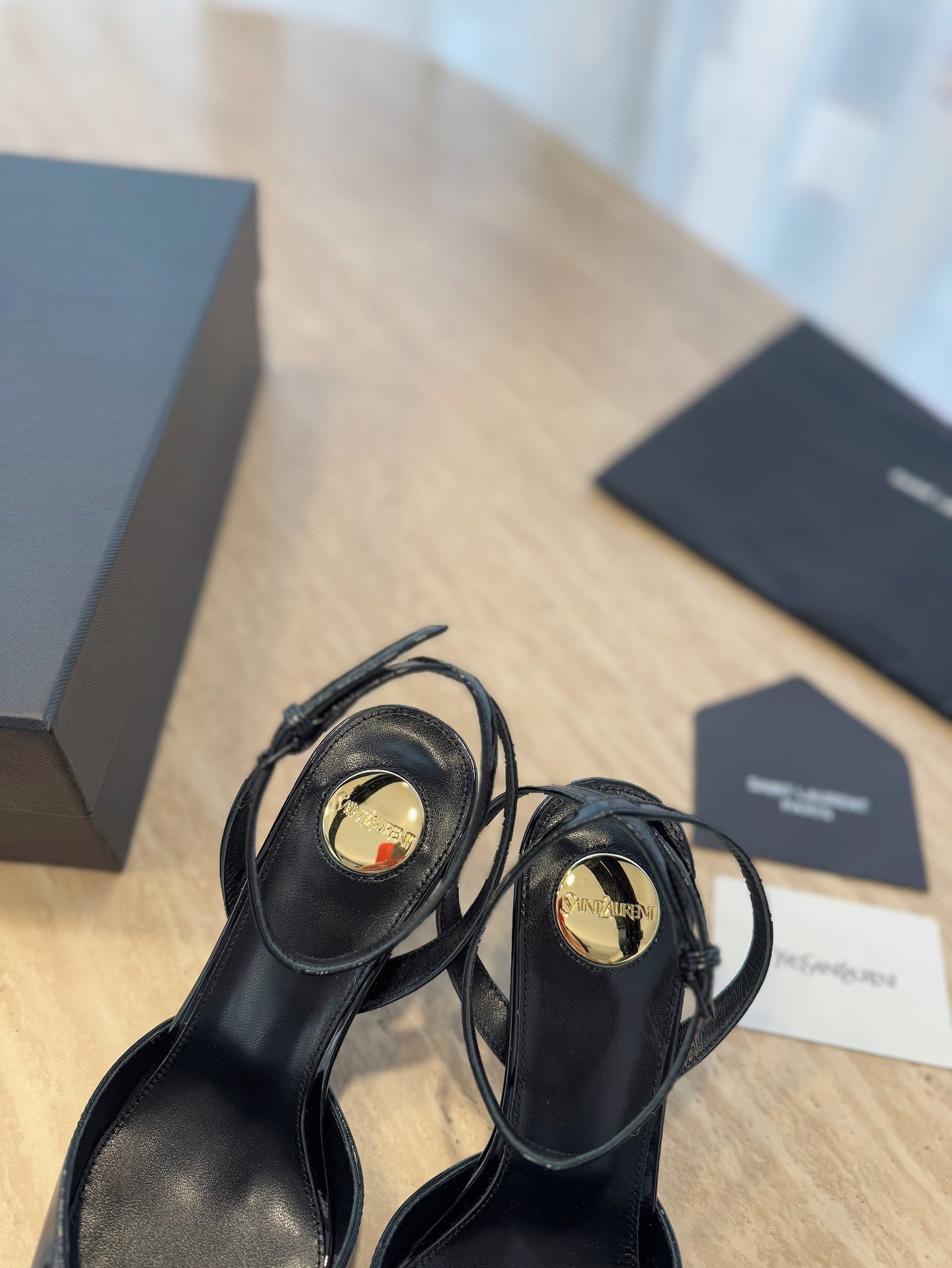 LOUIS VUITTON HIGH SLINGBACK 75 MM IN BLACK PATENT CALFSKIN