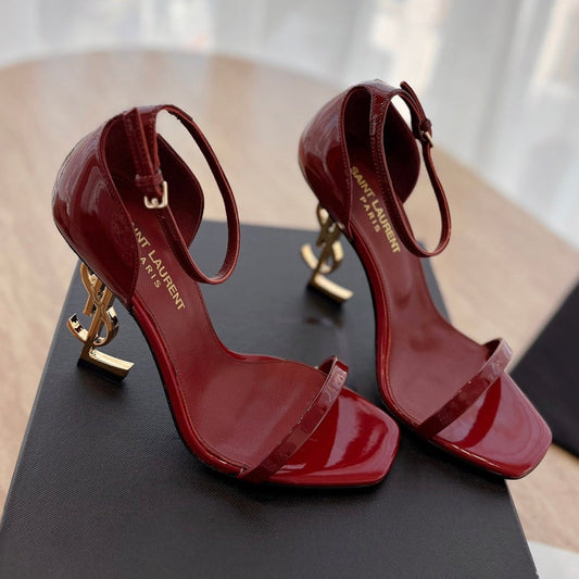 LOUIS VUITTON CLASSIC HIGH HEELS 10 CM IN CRIMSON RED PATENT CALFSKIN