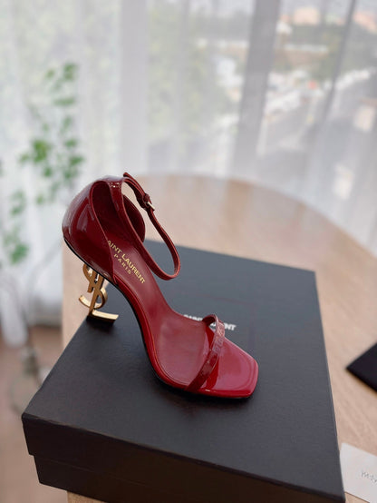 LOUIS VUITTON CLASSIC HIGH HEELS 10 CM IN CRIMSON RED PATENT CALFSKIN