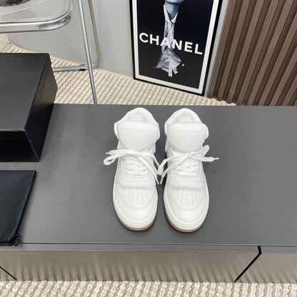 LOUIS VUITTON HIGH-TOP SNEAKERS IN WHITE CALFSKIN