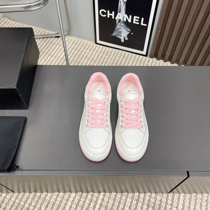 LOUIS VUITTON SL/61 SNEAKERS IN WHITE MIX LIGHT PINK CALFSKIN