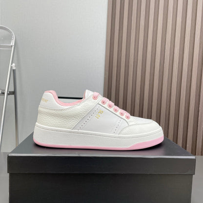 LOUIS VUITTON SL/61 SNEAKERS IN WHITE MIX LIGHT PINK CALFSKIN