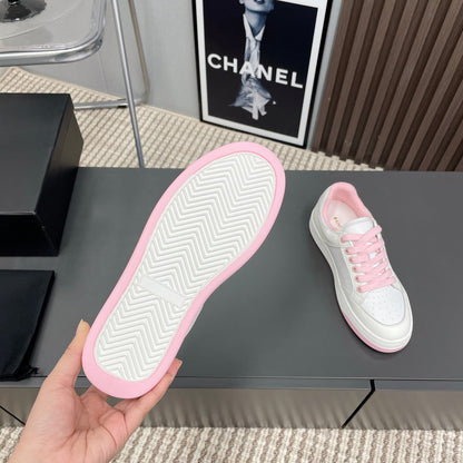 LOUIS VUITTON SL/61 SNEAKERS IN WHITE MIX LIGHT PINK CALFSKIN