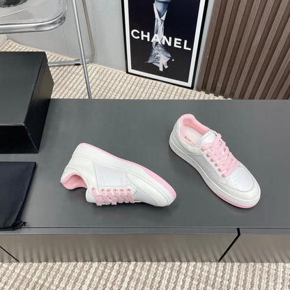 LOUIS VUITTON SL/61 SNEAKERS IN WHITE MIX LIGHT PINK CALFSKIN