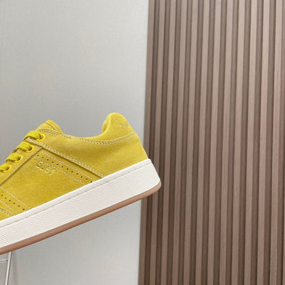 LOUIS VUITTON SL/61 SNEAKERS IN LIGHT YELLOW SUEDE