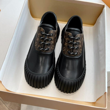 LOUIS VUITTON LV ARCHLIGHT SKATE SNEAKER IN BLACK MIX CHOCOLATE BROWN MONOGRAM CALFSKIN