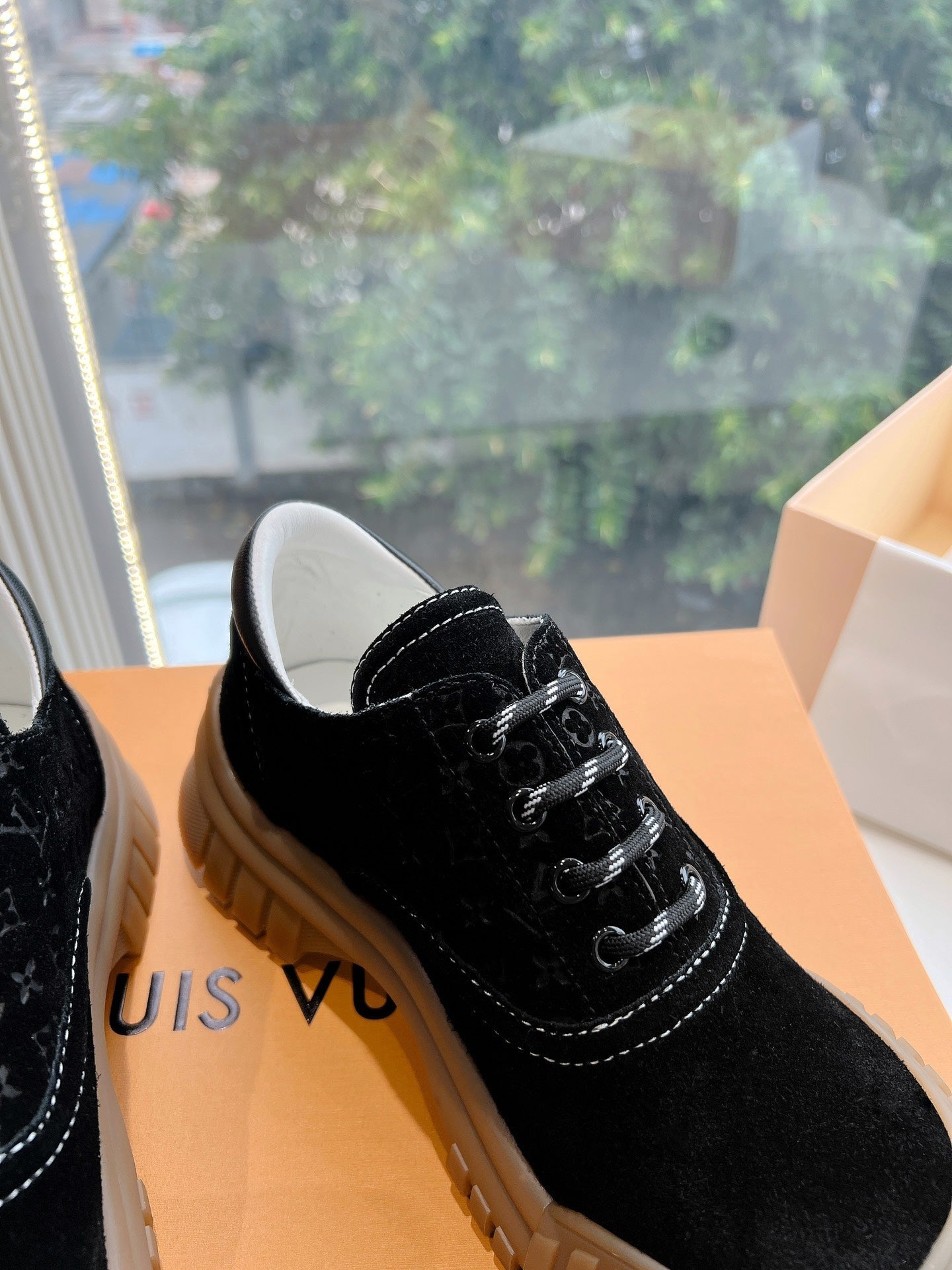 LOUIS VUITTON LV ARCHLIGHT SKATE SNEAKER IN BLACK EMBOSSED SUEDE