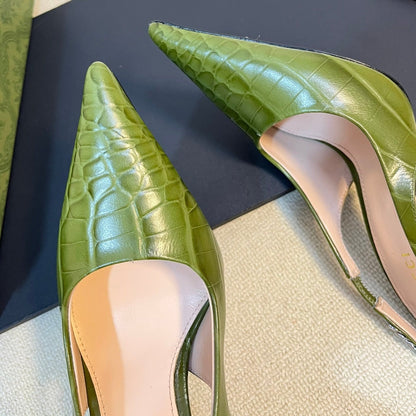 GUCCI Women's High Heels Green Juniper