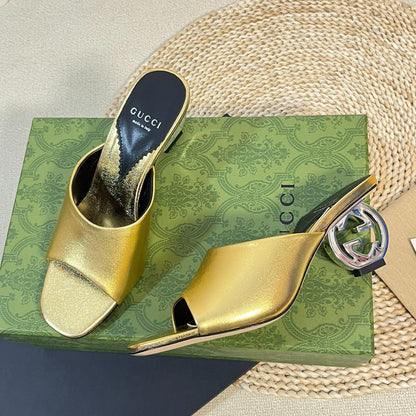 GUCCI Women's Heeled Sandals Golden