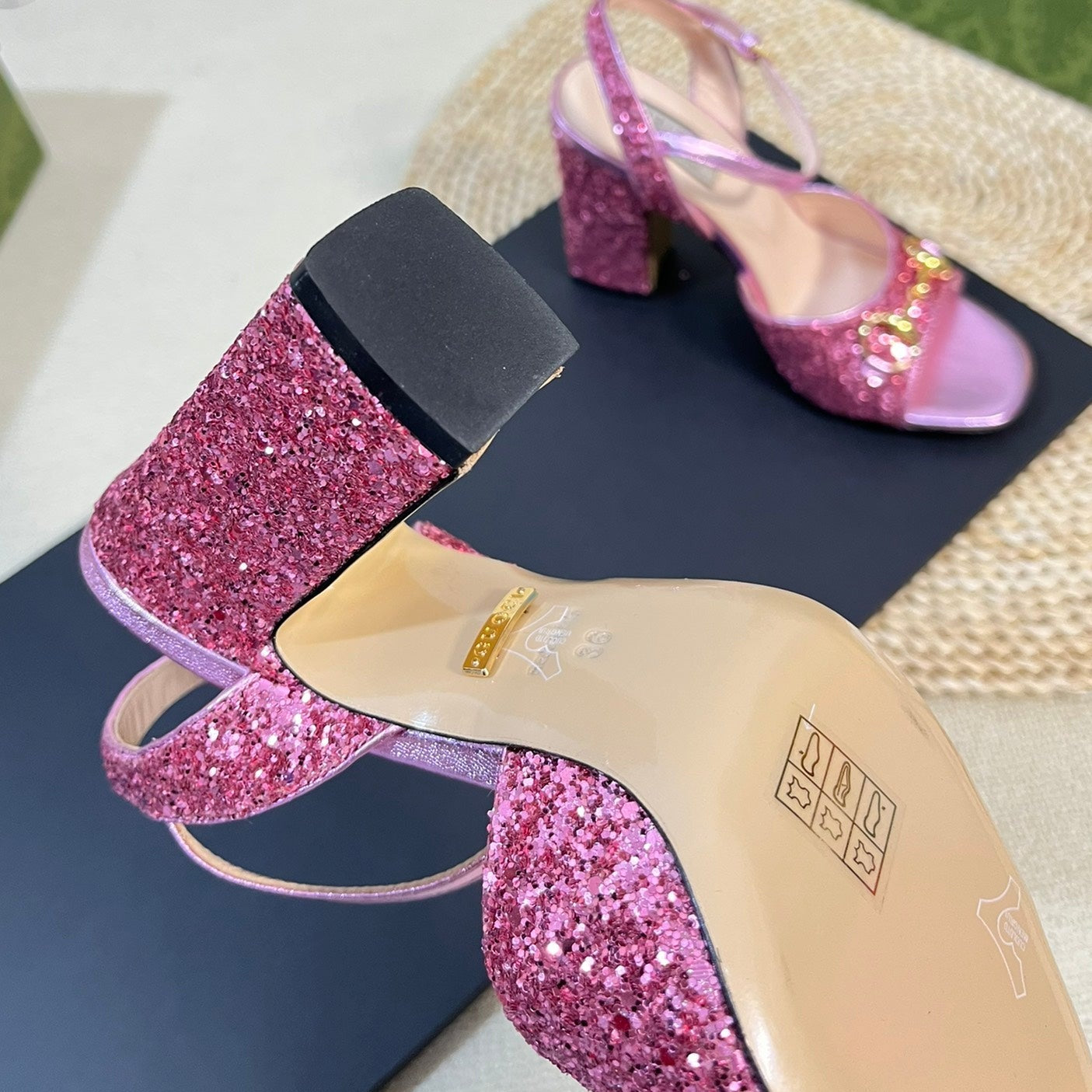 GUCCI Women Sandal High Heels Pink