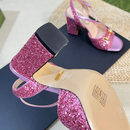 GUCCI Women Sandal High Heels Pink