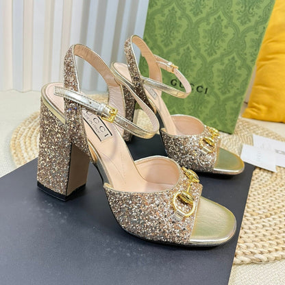 GUCCI Women Sandal High Heels Cream