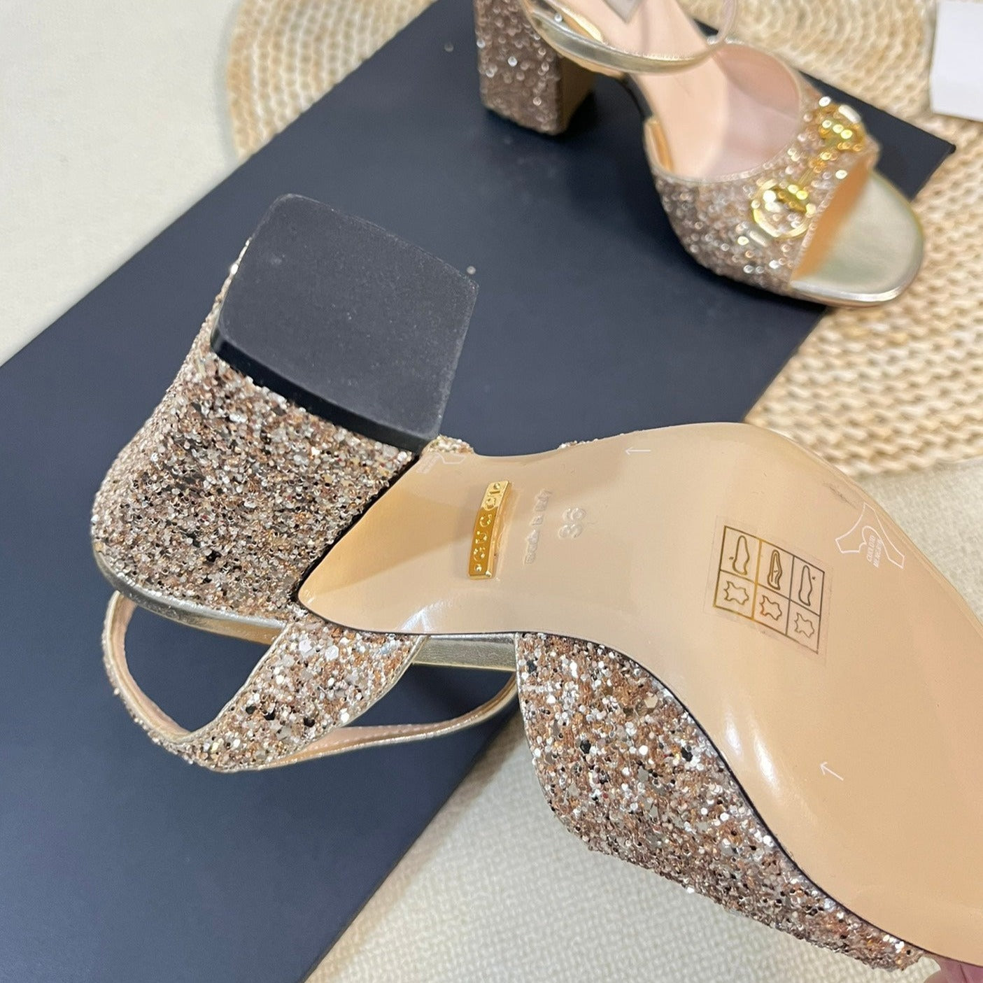 GUCCI Women Sandal High Heels Cream