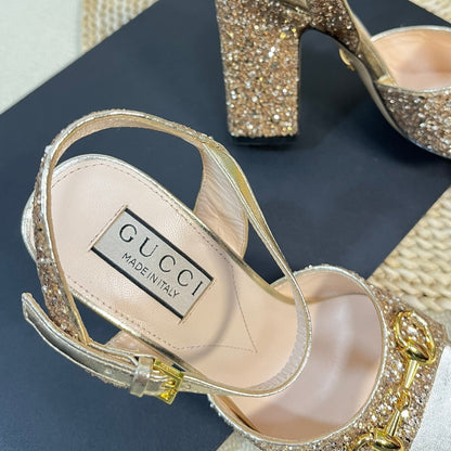GUCCI Women Sandal High Heels Cream