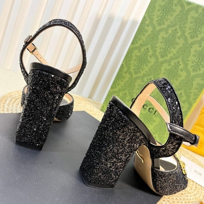 GUCCI Women Sandal High Heels Black