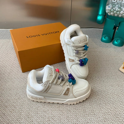 LOUIS VUITTON LV TRAINER MAXI SNEAKER IN WHITE CALFSKIN