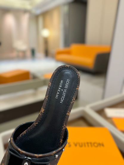 LOUIS VUITTON LV X TM 6AM FLAT MULE IN CHOCOLATE BROWN MONOGRAM CALFSKIN