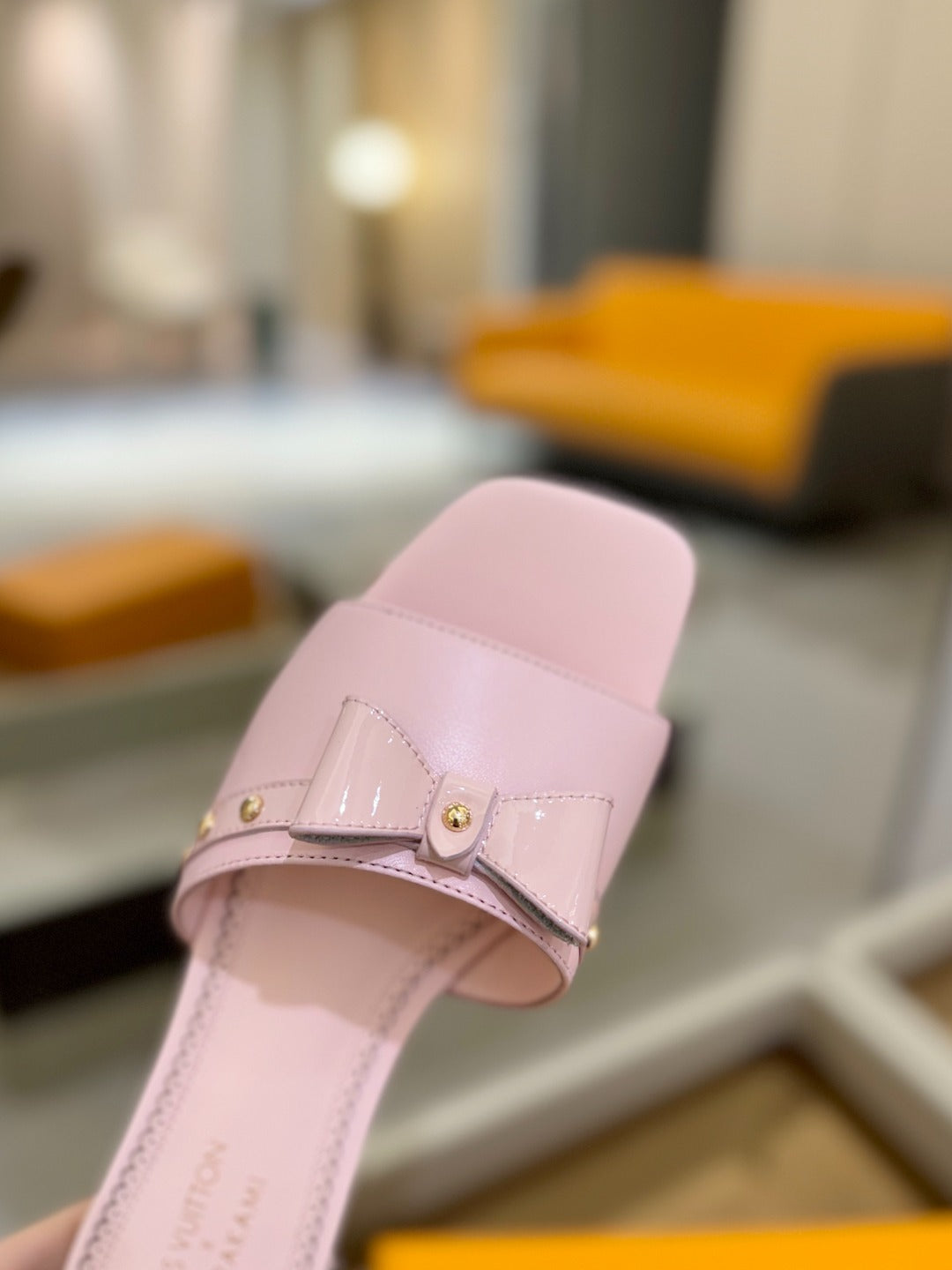 LOUIS VUITTON LV X TM 6AM FLAT MULE IN BABY PINK CALFSKIN