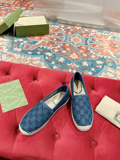 GUCCI ESPADRILLE LOAFER AEGEAN CANVAS