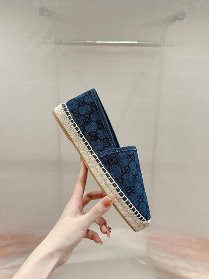GUCCI ESPADRILLE LOAFER AEGEAN CANVAS