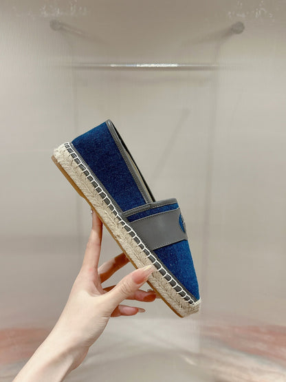 GUCCI ESPADRILLES SLIP - ON AEGEAN CANVAS