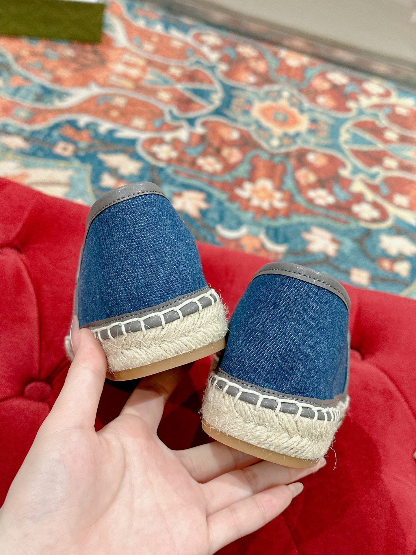 GUCCI ESPADRILLES SLIP - ON AEGEAN CANVAS