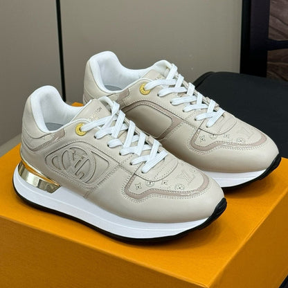 LOUIS VUITTON LV NEO RUN AWAY SNEAKER IN KHAKI TAN CALFSKIN