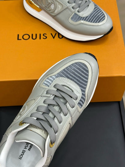 LOUIS VUITTON LV NEO RUN AWAY SNEAKER IN DOLPHIN GRAY CALFSKIN